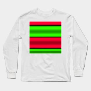 Green & Red Horizontal Stripes Long Sleeve T-Shirt